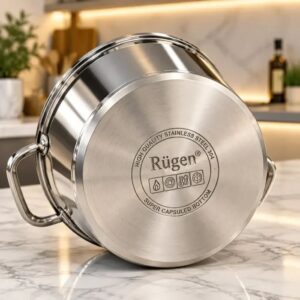 سرویس قابلمه استیل ۱۲ پارچه روگن مدل RU-7080